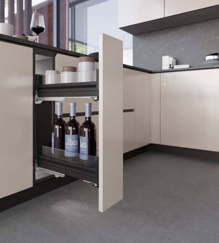 7104MK Cesto estraibile a due piani Black