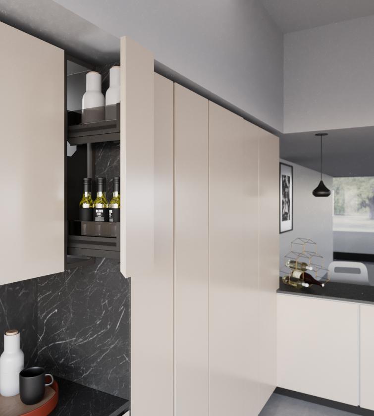 7104MK28 Cesto estraibile per pensile Black