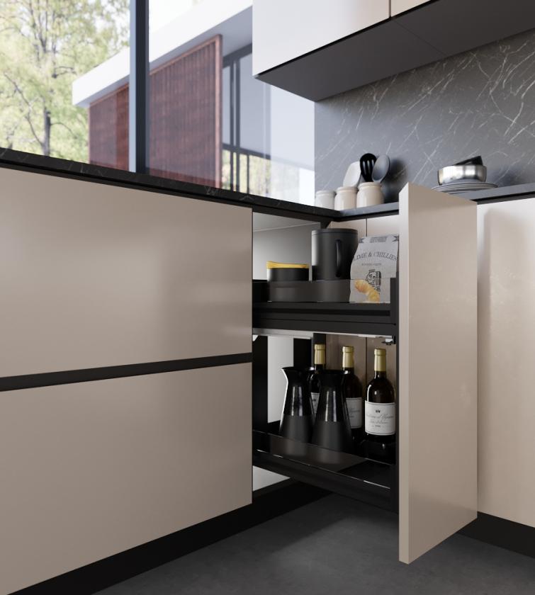 7102MK Cesto estraibile a due piani Black