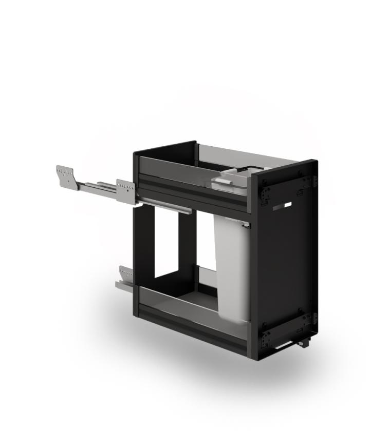 7105MK Cesto estraibile portapane Nero