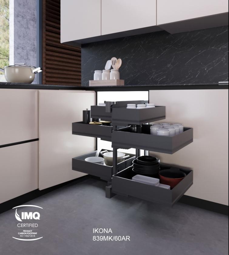 839K Compact 2 - Meccanismo d'angolo reversibile Ardesia