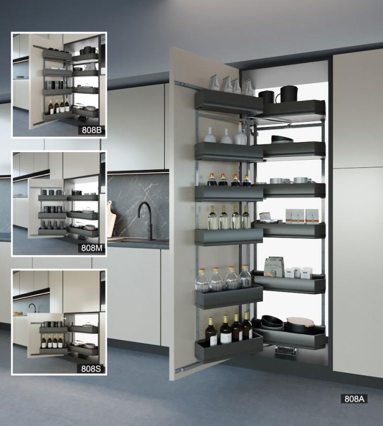 808K Colonna estraibile e reversibile da cucina Ardesia