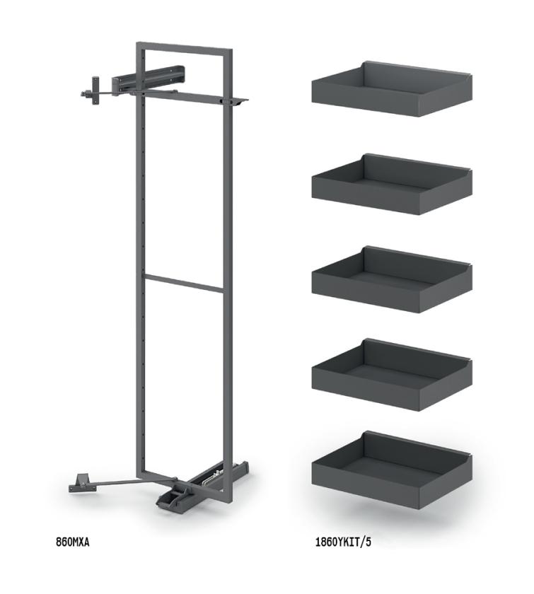 860XAY Maxima - Colonna dispensa reversibile Slate