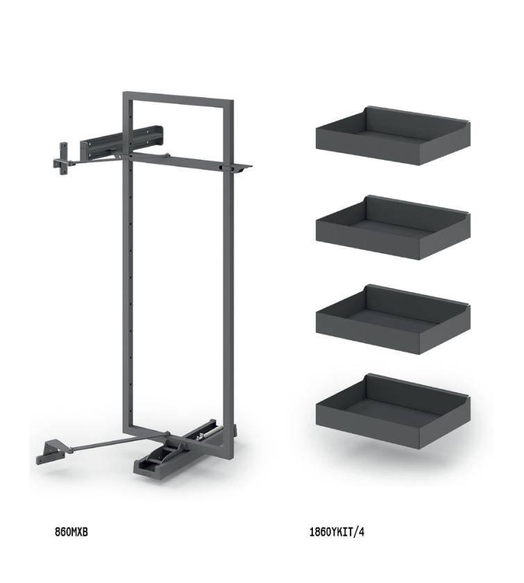 860XBY Maxima - Colonna dispensa reversibile Slate