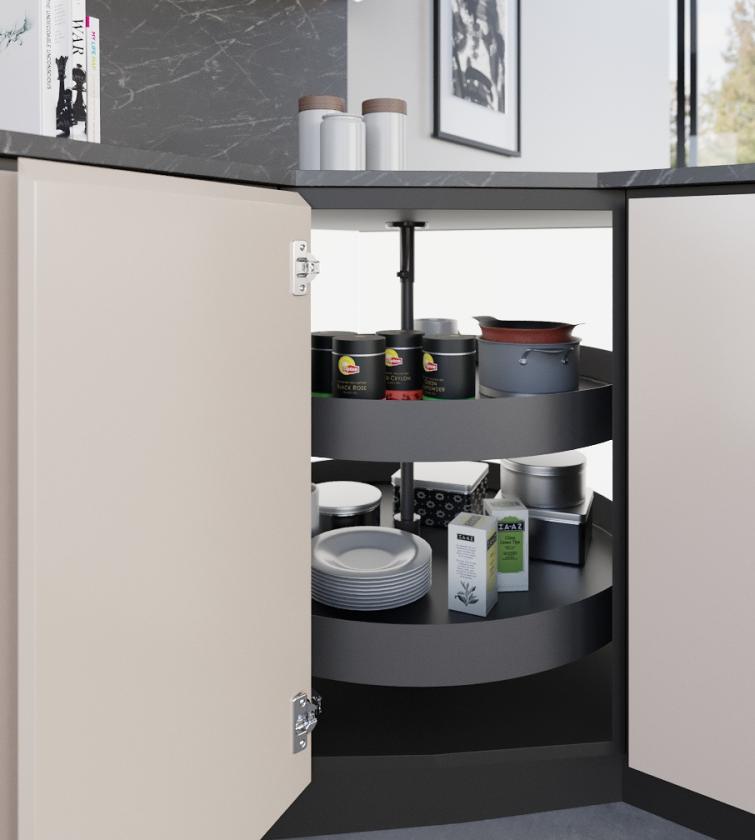 830BH Kit girevole angolo base con 2 cesti 4/4 Slate
