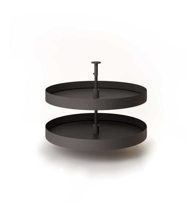 830BH Kit girevole angolo base con 2 cesti 4/4 Ardesia