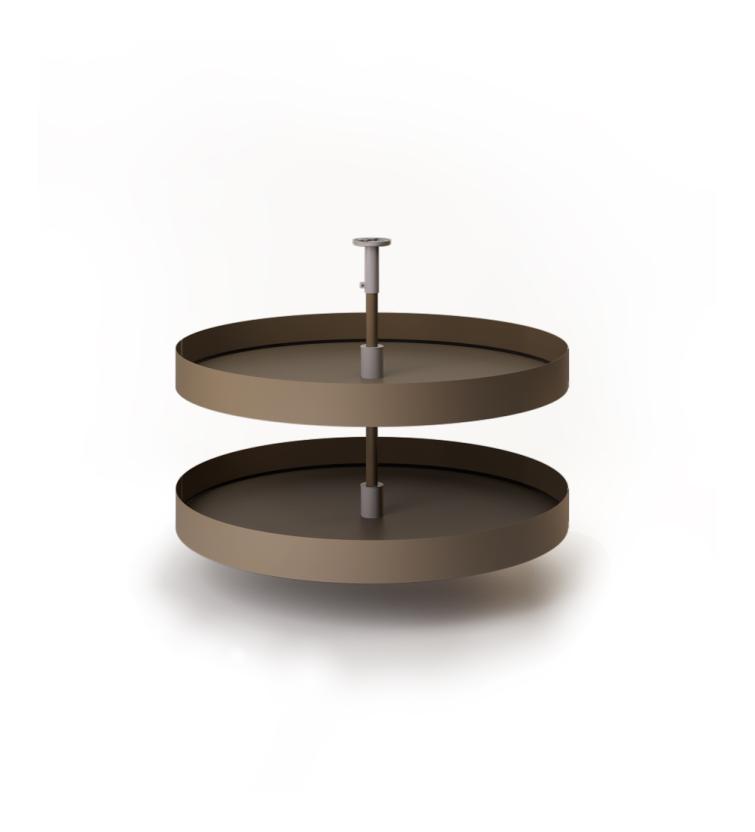 830BH Kit girevole angolo base con 2 cesti 4/4 Champagne