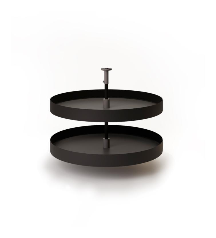 830BH Kit girevole angolo base con 2 cesti 4/4 Black
