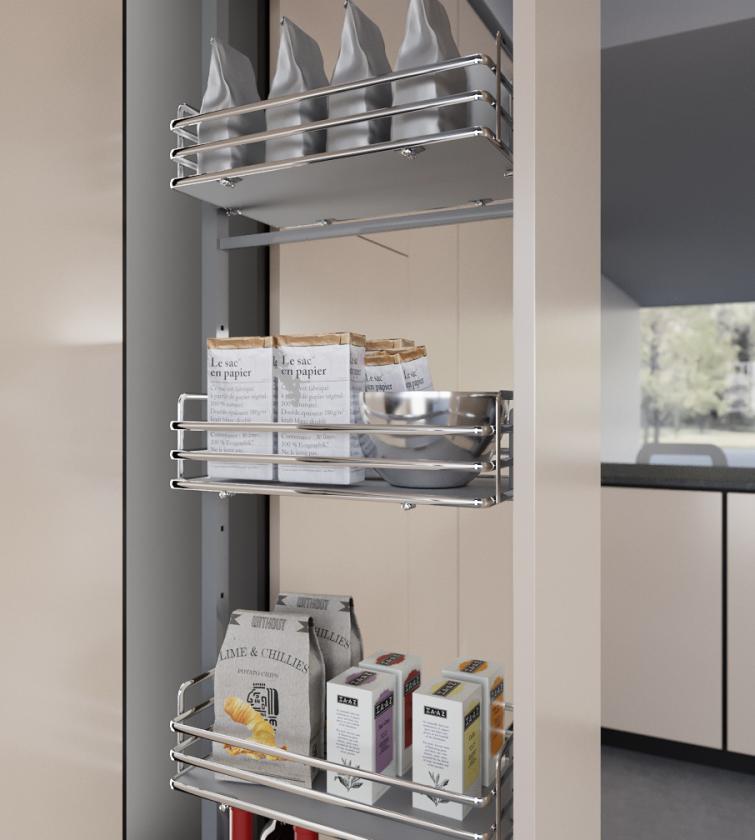 1852E Cestello per colonna estraibile art. 818 - 852 - 859 Cromo Grigio