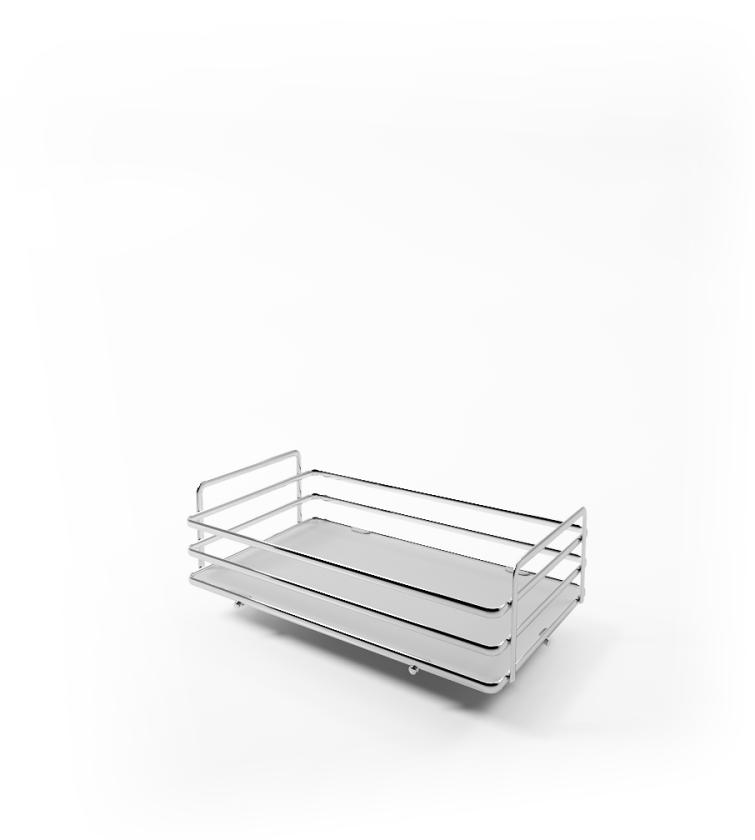 1852E Cestello per colonna estraibile art. 818 - 852 - 859 Cromo Grigio
