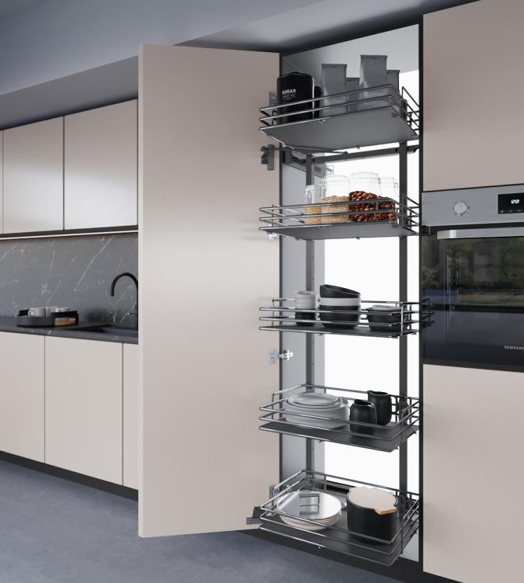 860XAE Maxima - Colonna dispensa reversibile Titanium