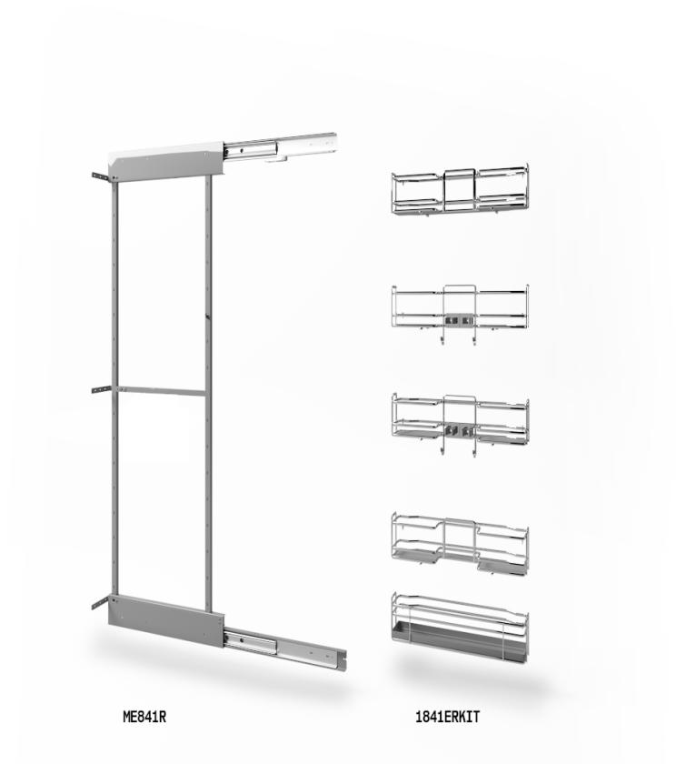 841ER Colonna portascope - Reversibile Cromo Grigio