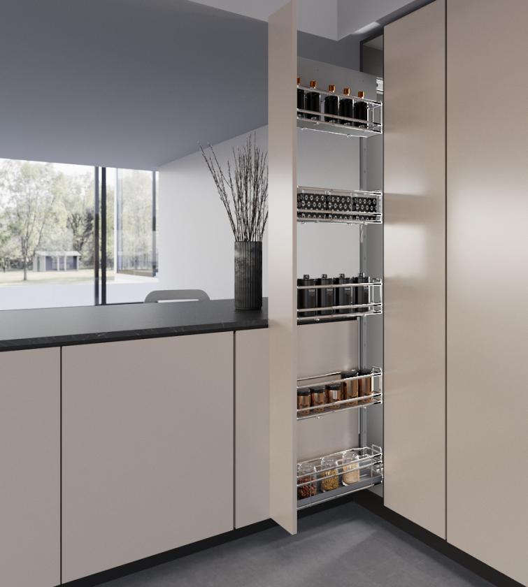 842ER Colonna portabottiglie - Reversibile Gray Chrome