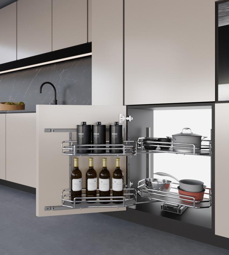 808SE Colonna attrezzata estraibile e reversibile Gray Chrome