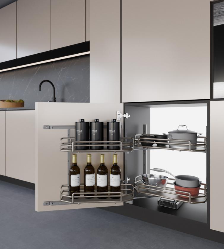 808SE Colonna attrezzata estraibile e reversibile Champagne
