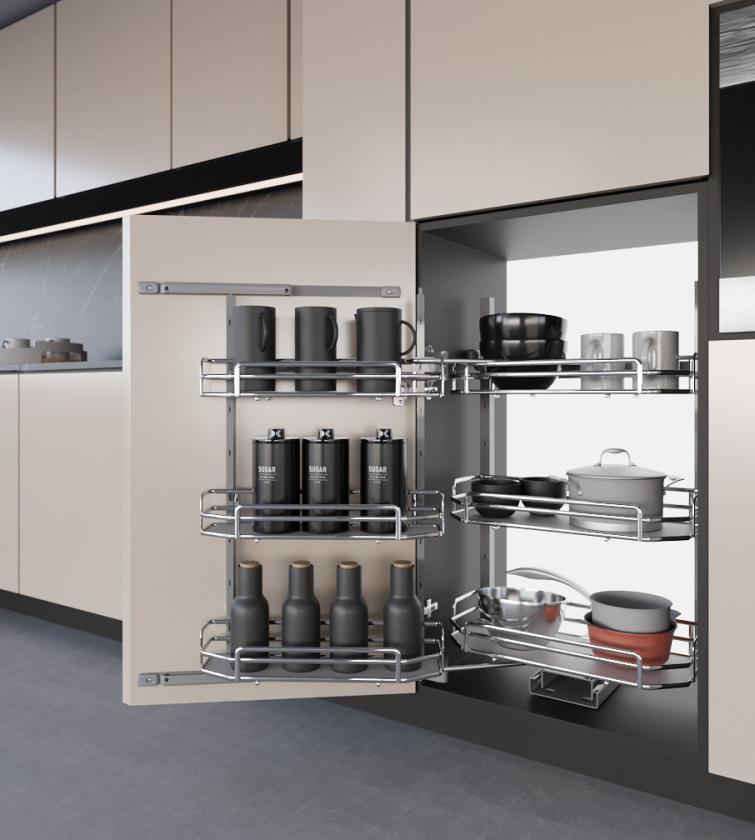 808ME Colonna attrezzata estraibile e reversibile White Chrome