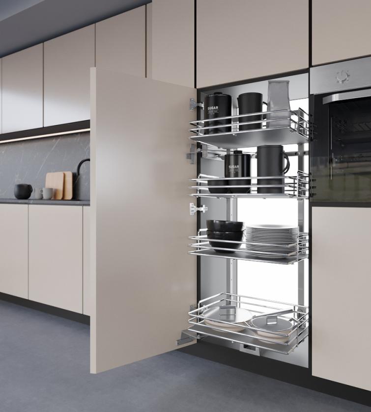 860XBE Maxima - Colonna dispensa reversibile Gray Chrome