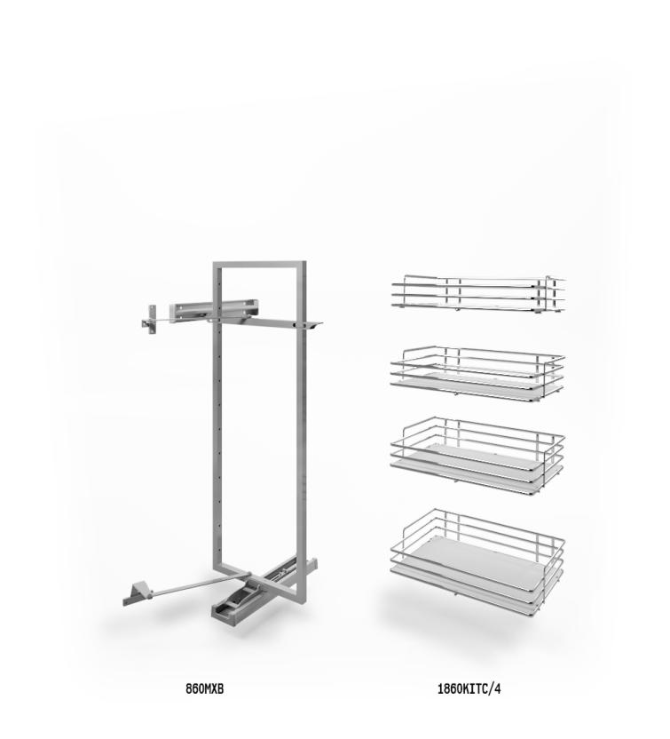 860XBE Maxima - Colonna dispensa reversibile White Chrome