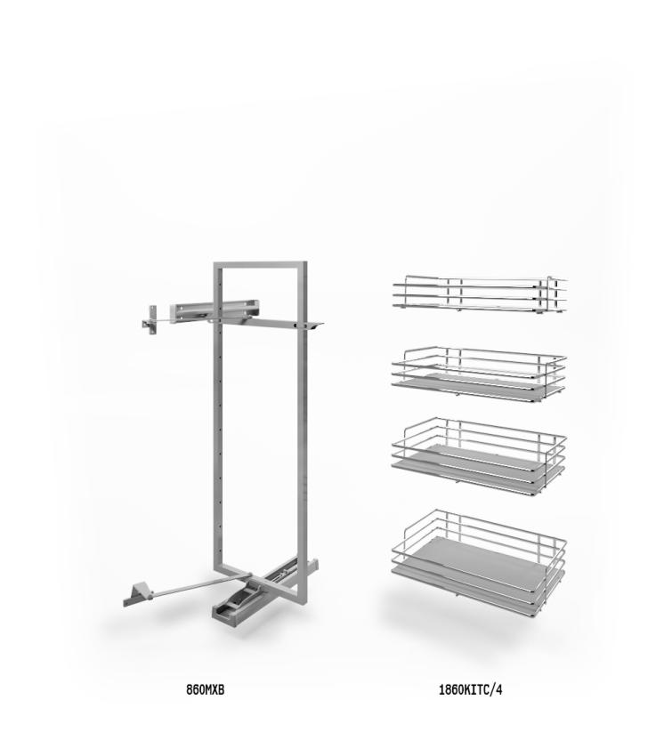 860XBE Maxima - Colonna dispensa reversibile Gray Chrome
