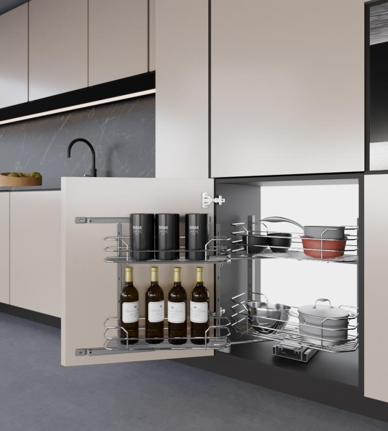 808 Colonna estraibile e reversibile Cromo