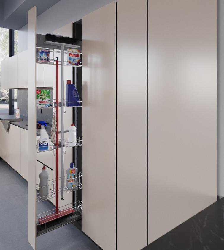 841R Colonna porta scope Chrome
