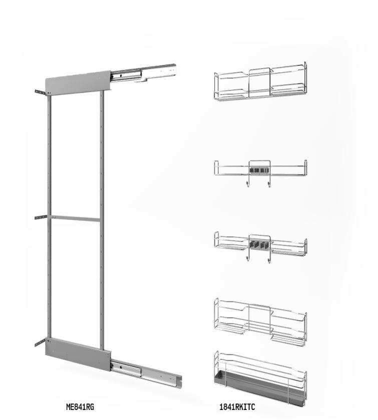 841R Colonna porta scope Cromo