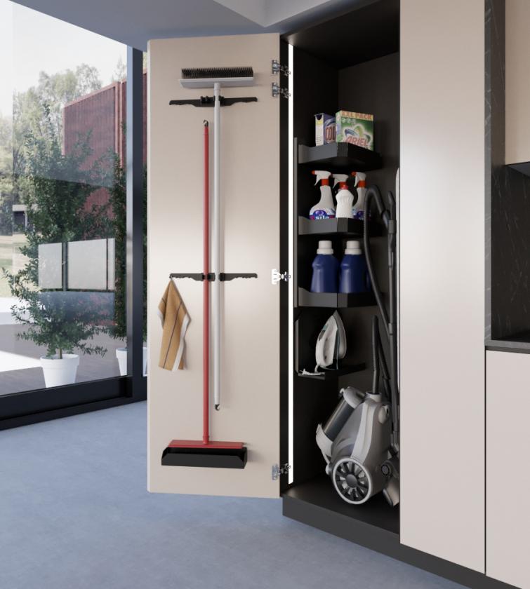 L01 Accessorio porta scope Nero