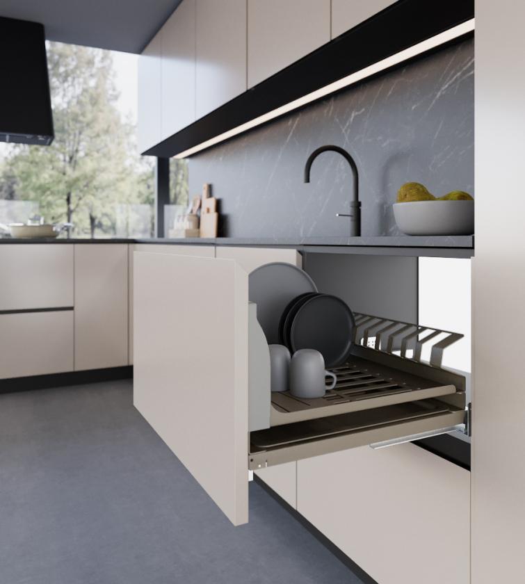 6703H Scolapiatti estraibile per base Champagne