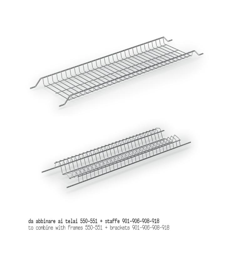 701 Kit scolapiatti in filo tondo Inox