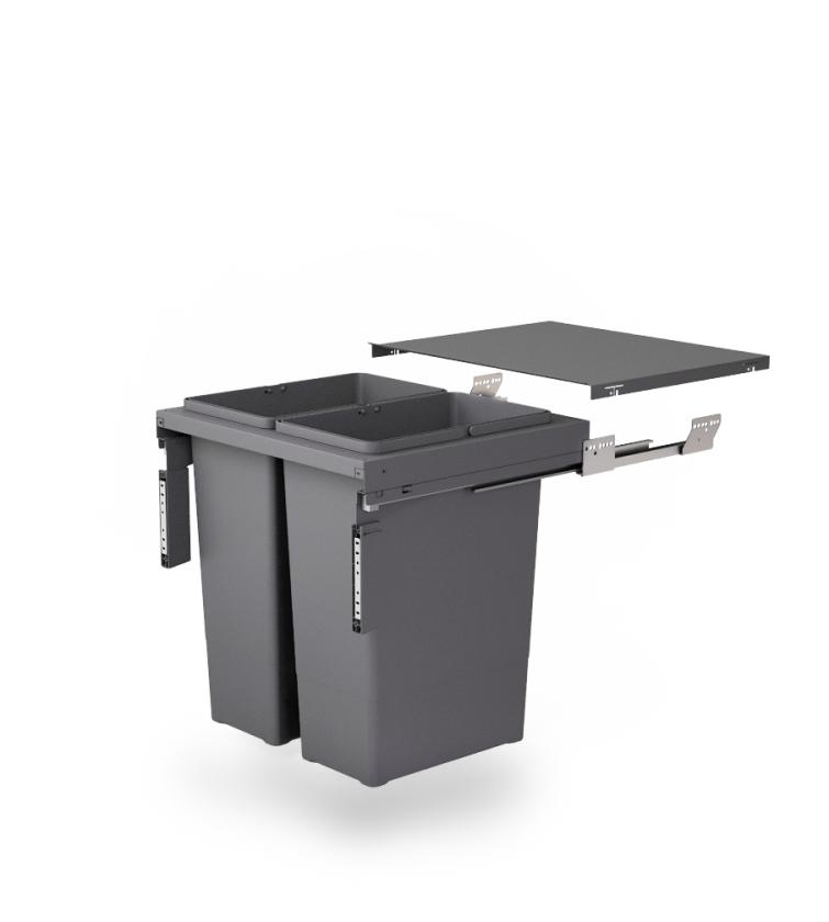 97LX/60-2SC Pattumiera  a due secchi Slate